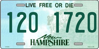 NH license plate 1201720