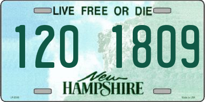 NH license plate 1201809