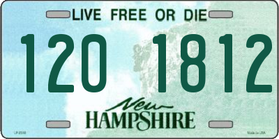 NH license plate 1201812