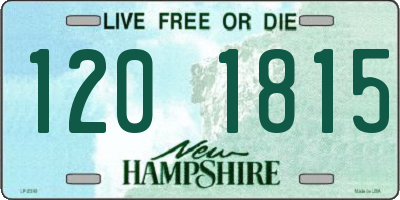 NH license plate 1201815