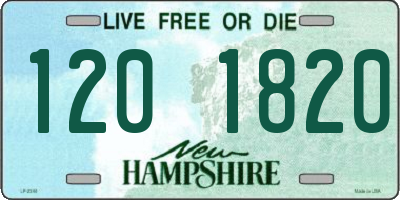NH license plate 1201820
