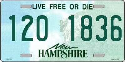 NH license plate 1201836