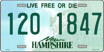 NH license plate 1201847
