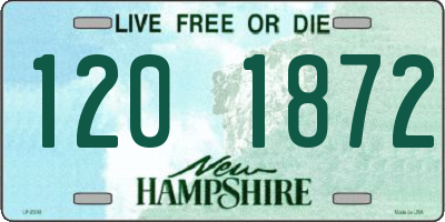 NH license plate 1201872