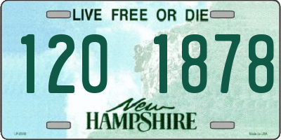NH license plate 1201878