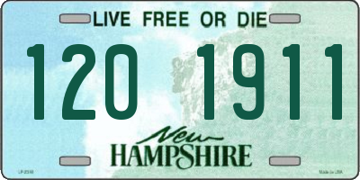 NH license plate 1201911