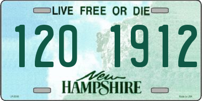 NH license plate 1201912