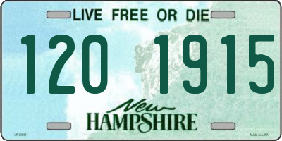 NH license plate 1201915