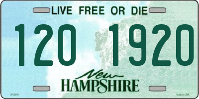 NH license plate 1201920