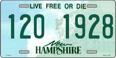 NH license plate 1201928
