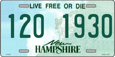 NH license plate 1201930