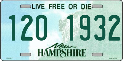NH license plate 1201932