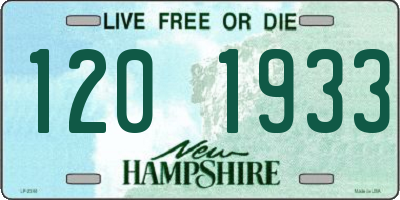 NH license plate 1201933