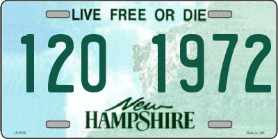 NH license plate 1201972