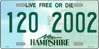 NH license plate 1202002