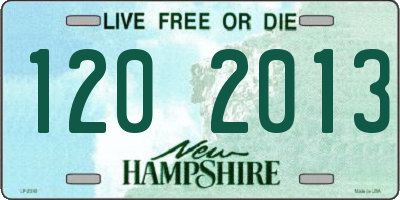 NH license plate 1202013