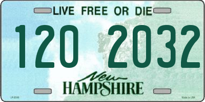 NH license plate 1202032