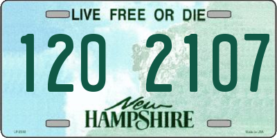 NH license plate 1202107