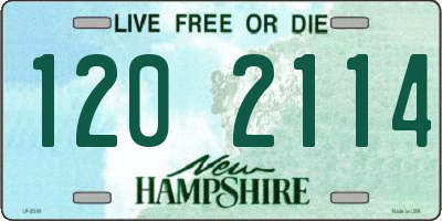 NH license plate 1202114