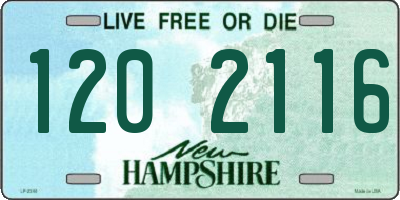 NH license plate 1202116
