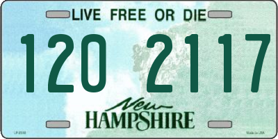NH license plate 1202117
