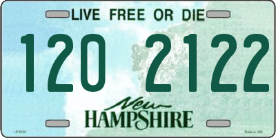 NH license plate 1202122