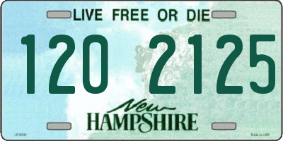 NH license plate 1202125