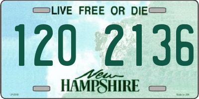 NH license plate 1202136