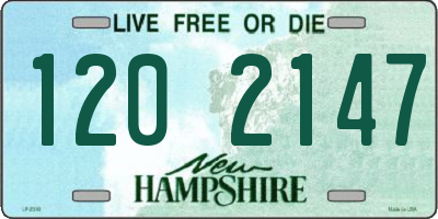NH license plate 1202147