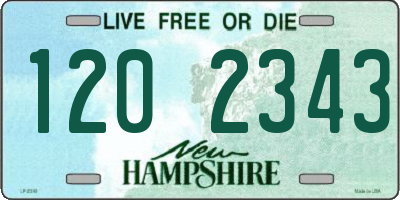 NH license plate 1202343