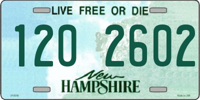 NH license plate 1202602
