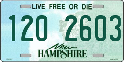 NH license plate 1202603