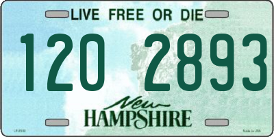 NH license plate 1202893