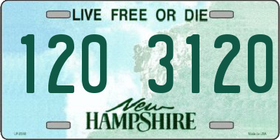 NH license plate 1203120