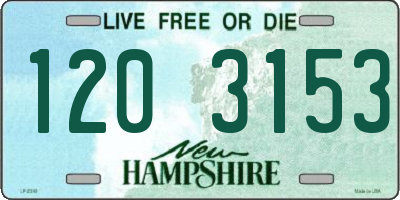 NH license plate 1203153