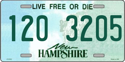 NH license plate 1203205
