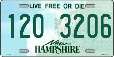 NH license plate 1203206