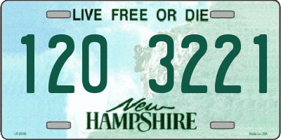 NH license plate 1203221