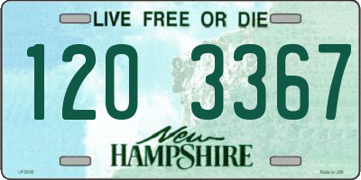 NH license plate 1203367