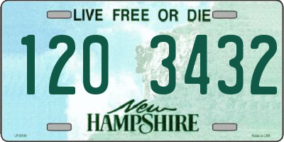 NH license plate 1203432