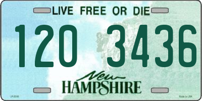 NH license plate 1203436