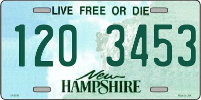 NH license plate 1203453