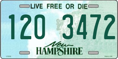 NH license plate 1203472