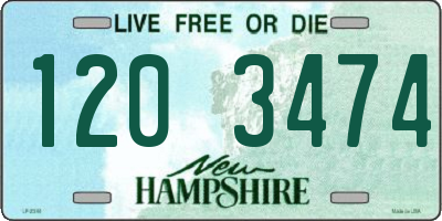 NH license plate 1203474