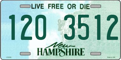 NH license plate 1203512