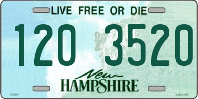 NH license plate 1203520