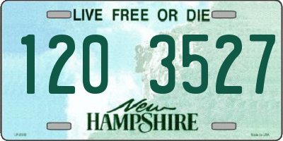 NH license plate 1203527