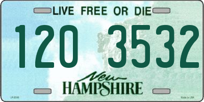 NH license plate 1203532