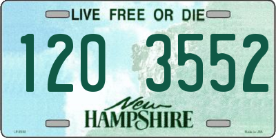 NH license plate 1203552