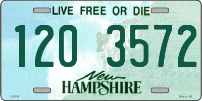 NH license plate 1203572